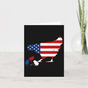 Usa-Flagge Frohes 4. Juli Patriotischer Farmer  Karte