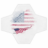 USA-Flagge Fußball (Flach)