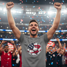 USA-Flagge Fußball Patriotischer Amerikanischer Fu