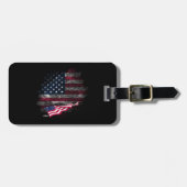 USA-Flagge Gepäckanhänger (Vorderseite horizontal)