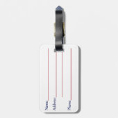 USA-Flagge Gepäckanhänger (Rückseite vertikal)