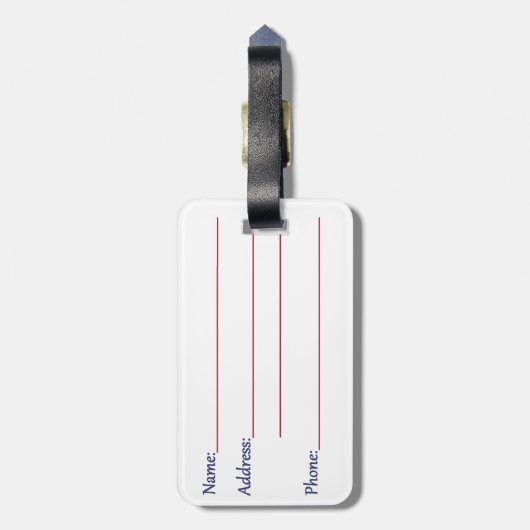 USA-Flagge Gepäckanhänger (Rückseite vertikal)