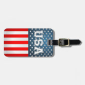USA-Flagge Gepäckanhänger (Vorderseite horizontal)