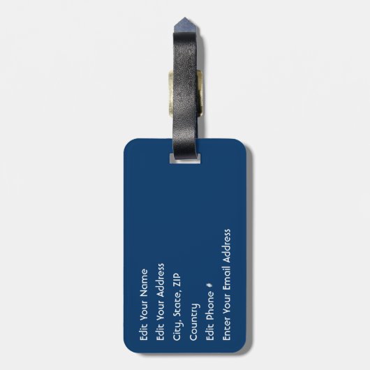 USA-Flagge Gepäckanhänger (Rückseite vertikal)