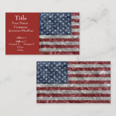 USA-Flagge - gepinkelt Visitenkarte (Vorne/Hinten)