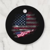 USA-Flagge Geschenkanhänger (Rückseite)