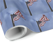 USA-Flagge Geschenkpapier (Rolleneckpunkt)