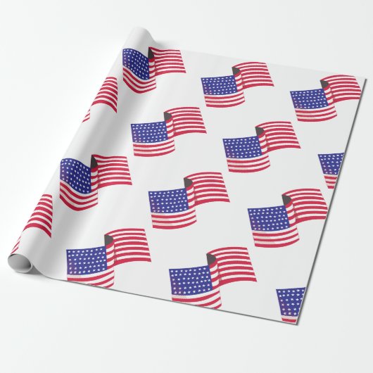 USA-Flagge Geschenkpapier (Ungerollt)