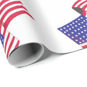 USA-Flagge Geschenkpapier (Rolleneckpunkt)