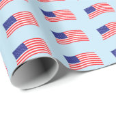 USA-Flagge Geschenkpapier (Rolleneckpunkt)