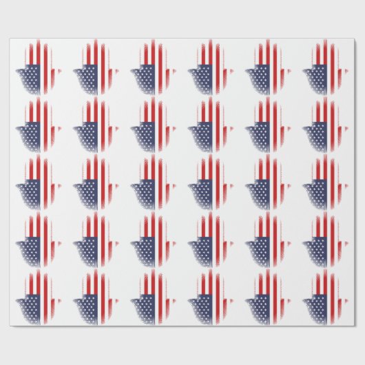 USA-Flagge Geschenkpapier (Flach)