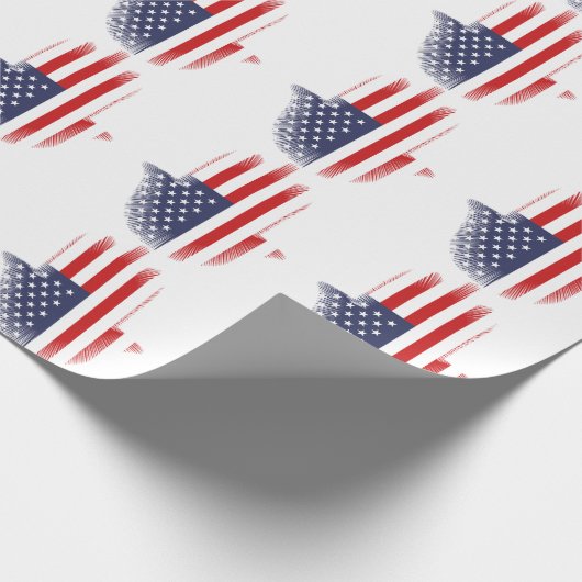 USA-Flagge Geschenkpapier (Ecke)