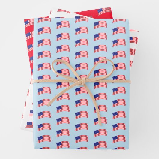 USA-Flagge Geschenkpapier Set (Beispiel)