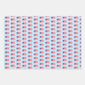 USA-Flagge Geschenkpapier Set (Vorderseite)