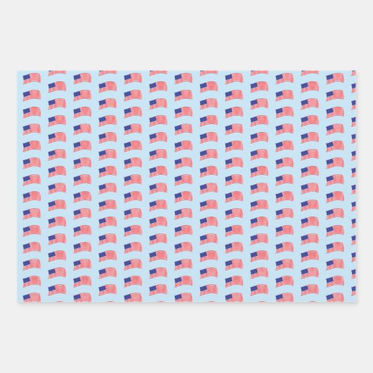 USA-Flagge Geschenkpapier Set (Vorderseite)
