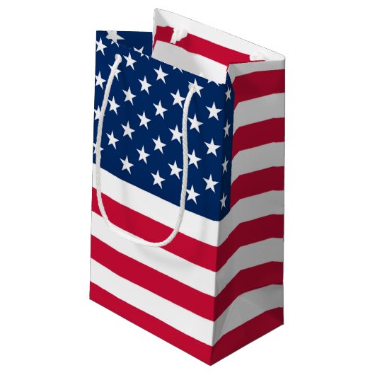 USA-Flagge Geschenktüten Kleine Geschenktüte (Rückseite Schrägansicht)
