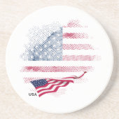 USA-Flagge Getränkeuntersetzer (Vorne)
