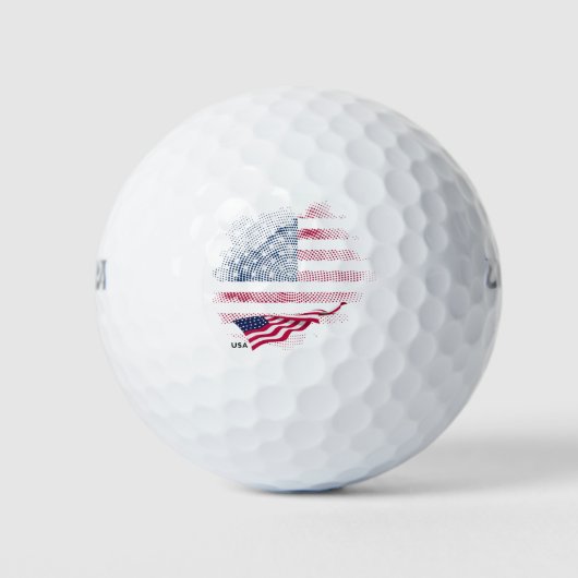 USA-Flagge Golfball (Vorderseite)
