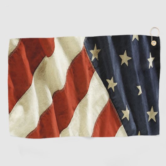USA-Flagge Golfhandtuch (Horizontal)