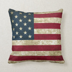 USA-Flagge Grunge Kissen