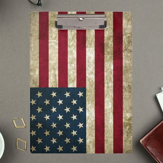USA-Flagge Grunge Klemmbrett