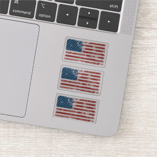 USA-Flagge Grunge-Set 3x Aufkleber