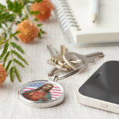 USA-FLAGGE-HEILIGES HERZ VON JESUS SCHLÜSSELANHÄNGER (Seite)