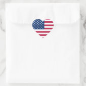 usa-Flagge Herz-Aufkleber (Tasche)