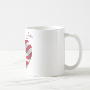 USA-Flagge Herz Ich liebe dich Kaffeetasse