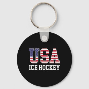 Usa-Flagge-Hockeyspieler - Amerikanischer Usa-Eish Schlüsselanhänger