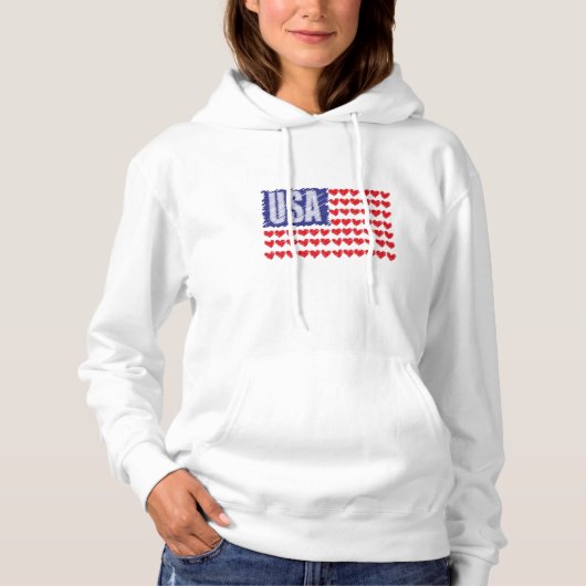 USA-Flagge Hoodie (Vorderseite)