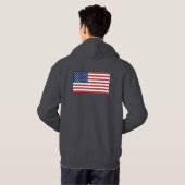 USA-Flagge Hoodie (Schwarz voll)