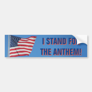 USA Flagge I Stand für National Anthem Blue Autoaufkleber
