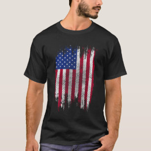 USA-Flagge im Halftone-Design mit distressed-Effek T-Shirt
