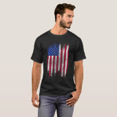 USA-Flagge im Halftone-Design mit distressed-Effek T-Shirt (Vorne ganz)