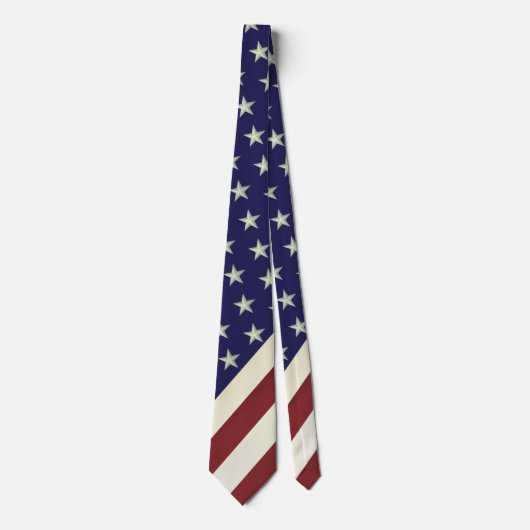 USA-Flagge im Vintage-Stil Krawatte (Vorderseite)