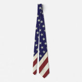 USA-Flagge im Vintage-Stil Krawatte (Rückseite)