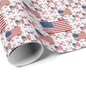 USA-Flagge in Ebenen Geschenkpapier (Rolleneckpunkt)