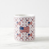USA-Flagge in Ebenen Kaffeetasse (Mittel)