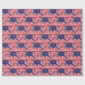 USA-Flagge in einem gestörten Muster Geschenkpapier (Flach)