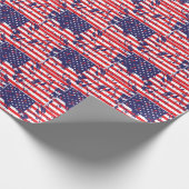 USA-Flagge in einem gestörten Muster Geschenkpapier (Ecke)