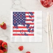 USA-Flagge in einem gestörten Muster Serviette (Beispiel)