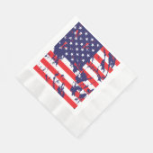 USA-Flagge in einem gestörten Muster Serviette (Ecke)