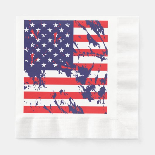 USA-Flagge in einem gestörten Muster Serviette (Vorderseite)