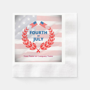 USA-Flagge Inspiriert Amerikanische Unabhängigkeit Serviette