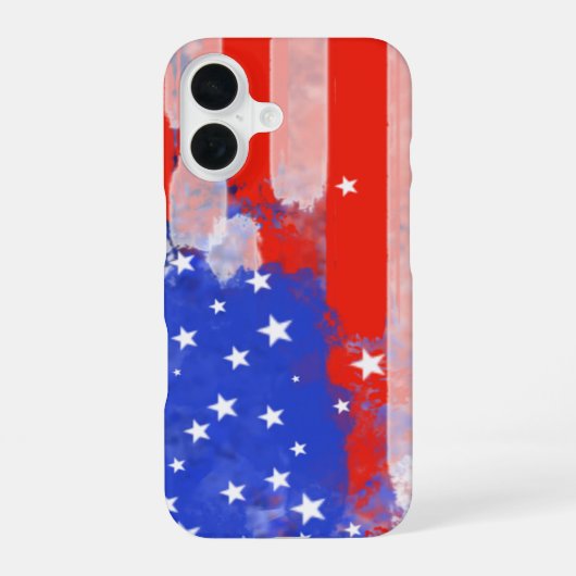 USA-Flagge iPhone 16 Hülle (Rückseite)