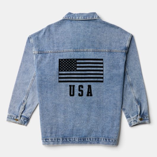 USA-Flagge Jeansjacke (Rückseite)