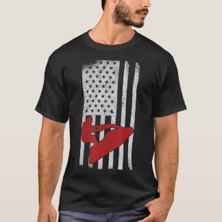 USA-Flagge Jet Ski Jetski Jet Skier Vintage T-Shirt