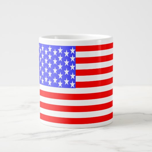 USA-Flagge Jumbo-Tasse (Vorderseite)