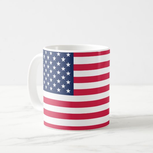 USA-Flagge Kaffeetasse (Vorderseite Links)